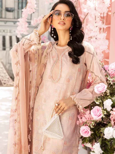 3 Piece Unstitched Embroidered Lawn Suit | MPT-2601-A