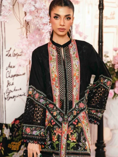 3 Piece Unstitched Embroidered Lawn Suit | MPT-2610-B
