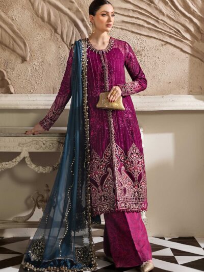 3 Piece Unstitched Embroidered Chiffon Suit | MPC-25-102