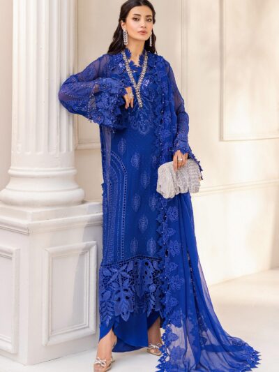 3 Piece Unstitched Embroidered Chiffon Suit | MPC-25-103