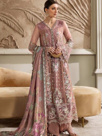 3 Piece Unstitched Embroidered Chiffon Suit | MPC-25-105