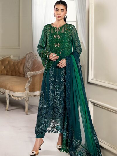 3 Piece Unstitched Embroidered Chiffon Suit | MPC-25-106