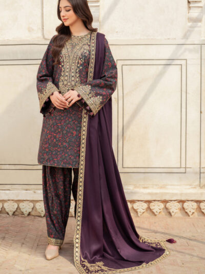Delia by Jazmin Embroidered Viscose Unstitched 3Pc Suit DW'24 D6